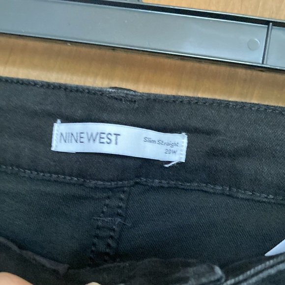 Relisted Nine West black high rise slim straight jean with sculpting denim 20W - Picture 13 of 17